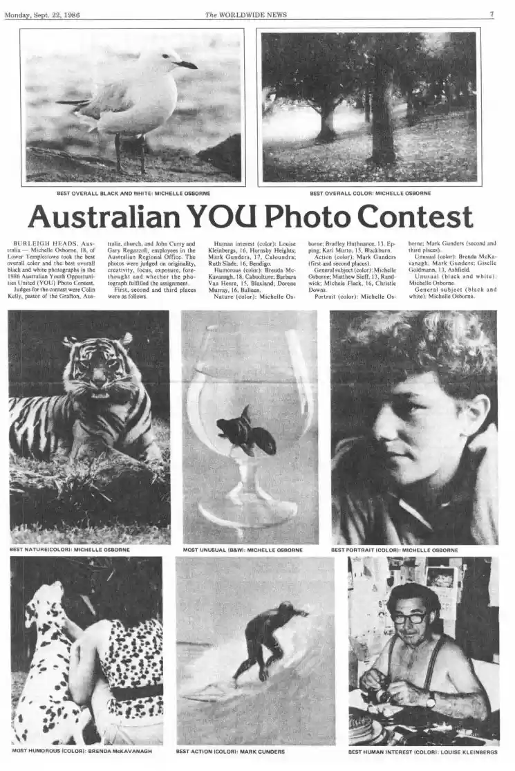Aus Photo Contest, WN 22Sept1986